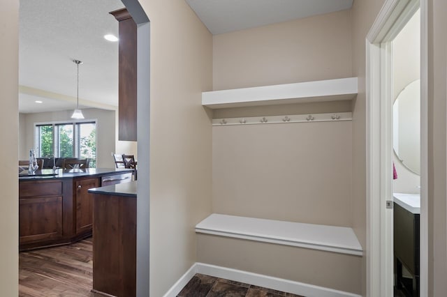 10412 Florida Ave N, Brooklyn Park, MN 55445 - mudroom featuring a sink and arched walkways