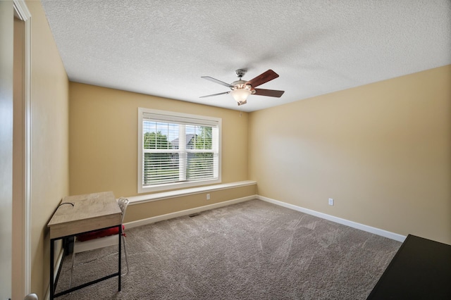 10412 Florida Ave N, Brooklyn Park, MN 55445 - carpeted empty room featuring a ceiling fan and a textured ceiling