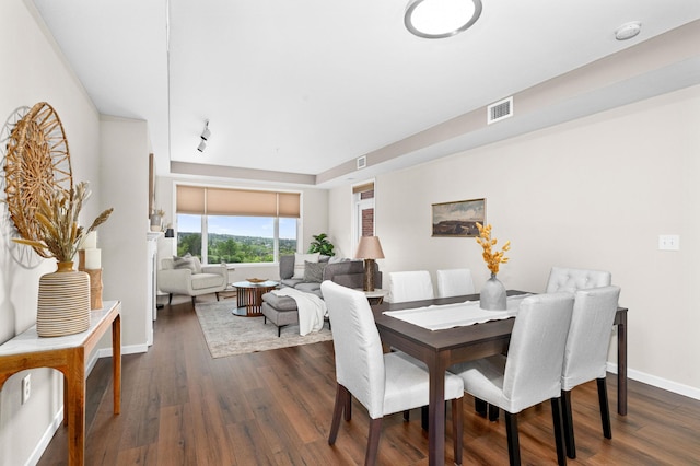 1126 Mesaba Ave Unit 118, Duluth, MN 55811 - dining area featuring dark wood-style flooring and baseboards