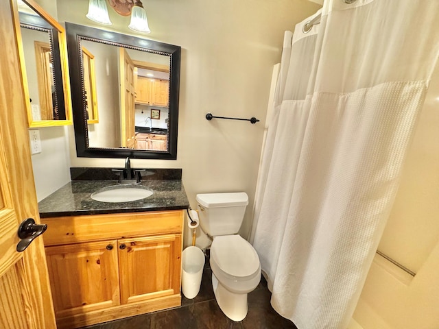 140 Bridge Run Ln Unit C, Lutsen Twp, MN 55615 - bathroom featuring vanity, tile patterned flooring, and curtained shower