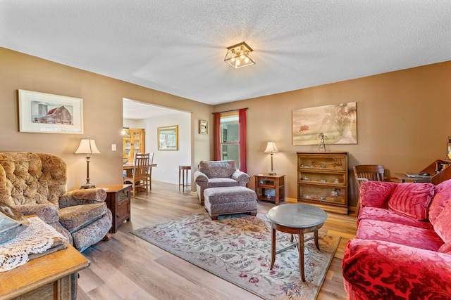 1405 17th Dr SW, Austin, MN 55912 - living area featuring wood finished floors and a textured ceiling