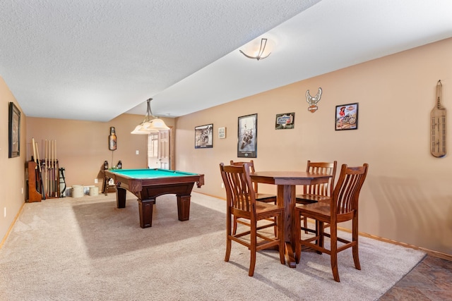 1405 17th Dr SW, Austin, MN 55912 - game room featuring pool table, a textured ceiling, and carpet flooring
