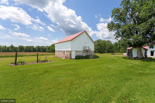 W10429 Hinker Rd, Foster Twp, WI 54493 - view of grassy yard with an outdoor structure
