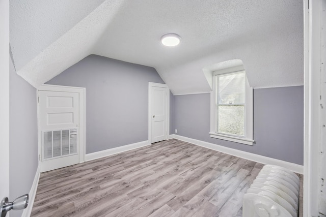 1711 Newton Ave N, Minneapolis, MN 55411 - bonus room featuring a textured ceiling, vaulted ceiling, and wood finished floors