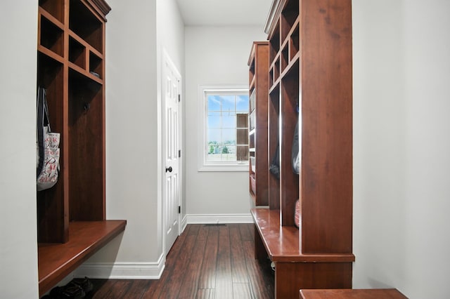 1570 Wood Duck Ln NE, Owatonna, MN 55060 - mudroom featuring dark wood-style floors and baseboards