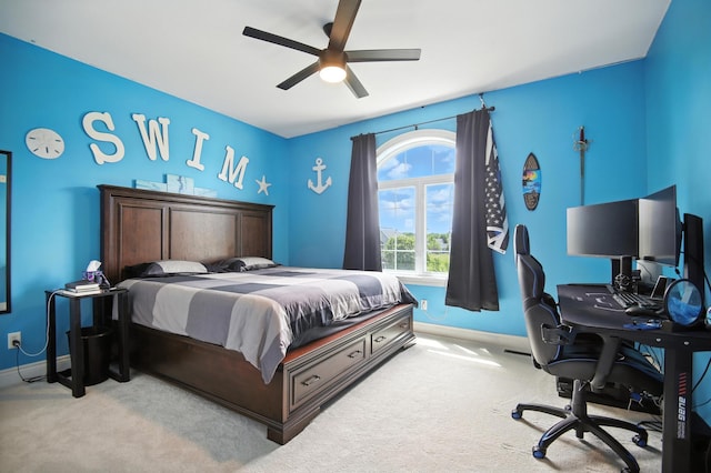 1570 Wood Duck Ln NE, Owatonna, MN 55060 - carpeted bedroom with a desk and ceiling fan