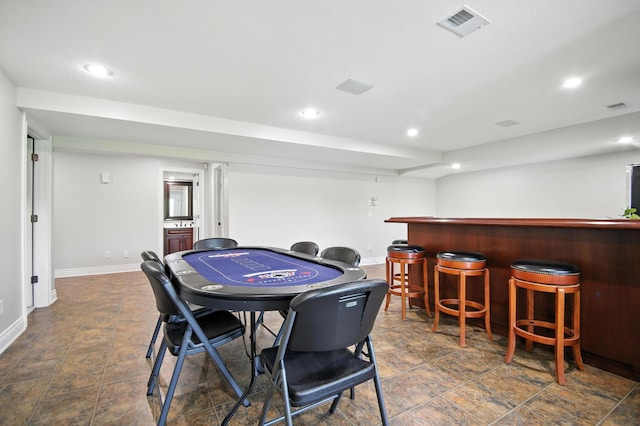 1570 Wood Duck Ln NE, Owatonna, MN 55060 - recreation room with recessed lighting and a bar