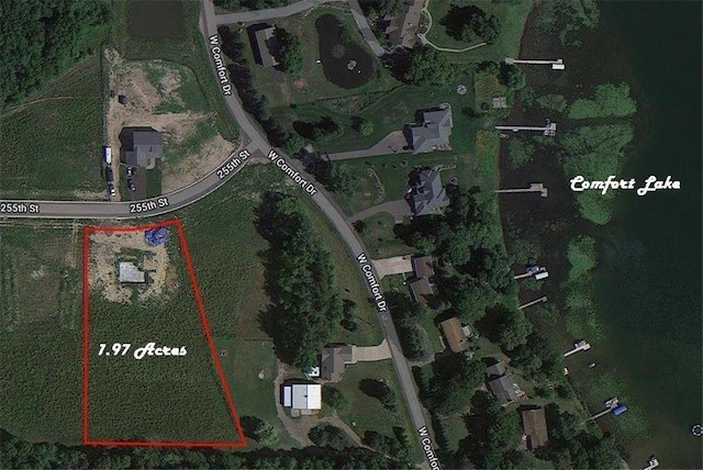 7591 255th St, Wyoming, MN 55092 - map / location featuring property parcel outlined
