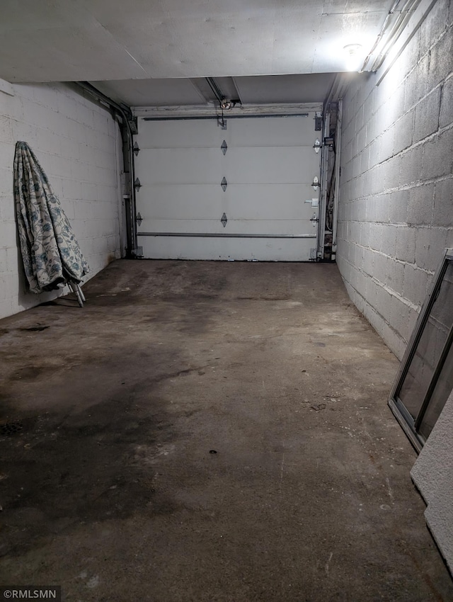 711 Main St N, Browerville, MN 56438 - garage with concrete block wall