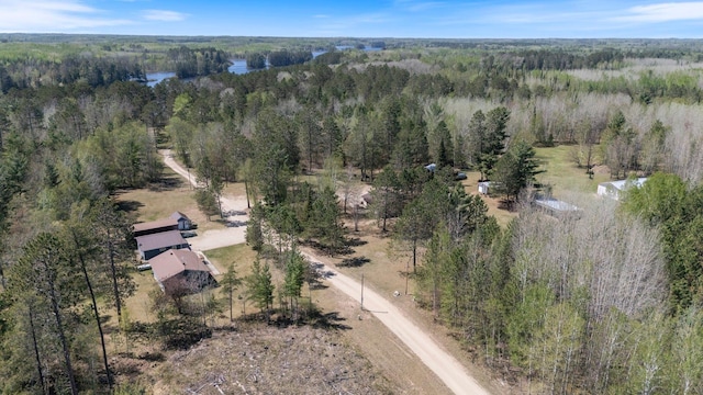 24621 Long Lake Rd, Bigfork, MN 56628 - aerial view of property and surrounding area with a heavily wooded area