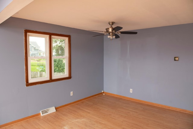 304 Pearl St, Spring Valley, MN 55975 - spare room featuring a ceiling fan and light wood-style floors