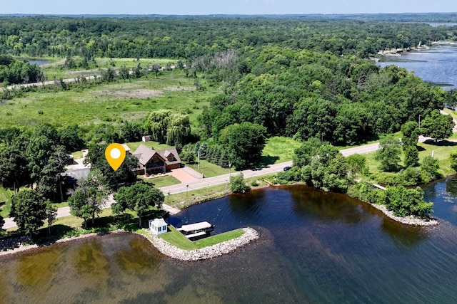 15467 Twilight Rd, Onamia, MN 56359 - drone / aerial view of a forest and a large body of water