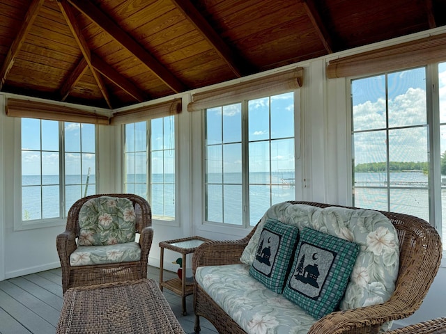 15467 Twilight Rd, Onamia, MN 56359 - sunroom featuring a water view