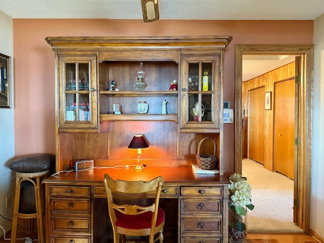 15467 Twilight Rd, Onamia, MN 56359 - office featuring built in desk and wooden walls