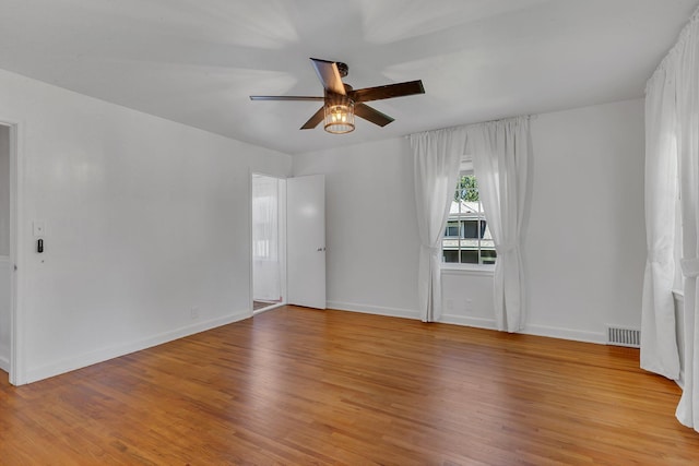 426 Armstrong Ave, Litchfield, MN 55355 - spare room with ceiling fan and light wood-type flooring