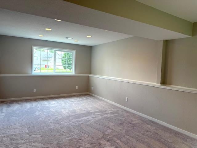 1312 Natures Trl, Alexandria, MN 56308 - carpeted spare room featuring baseboards and recessed lighting