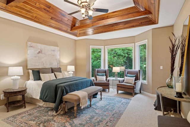 100 River Bluff Pl NW, Rochester, MN 55901 - bedroom featuring carpet floors, a tray ceiling, and a ceiling fan