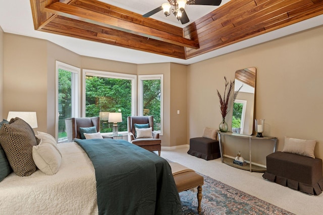 100 River Bluff Pl NW, Rochester, MN 55901 - carpeted bedroom featuring a raised ceiling and ceiling fan