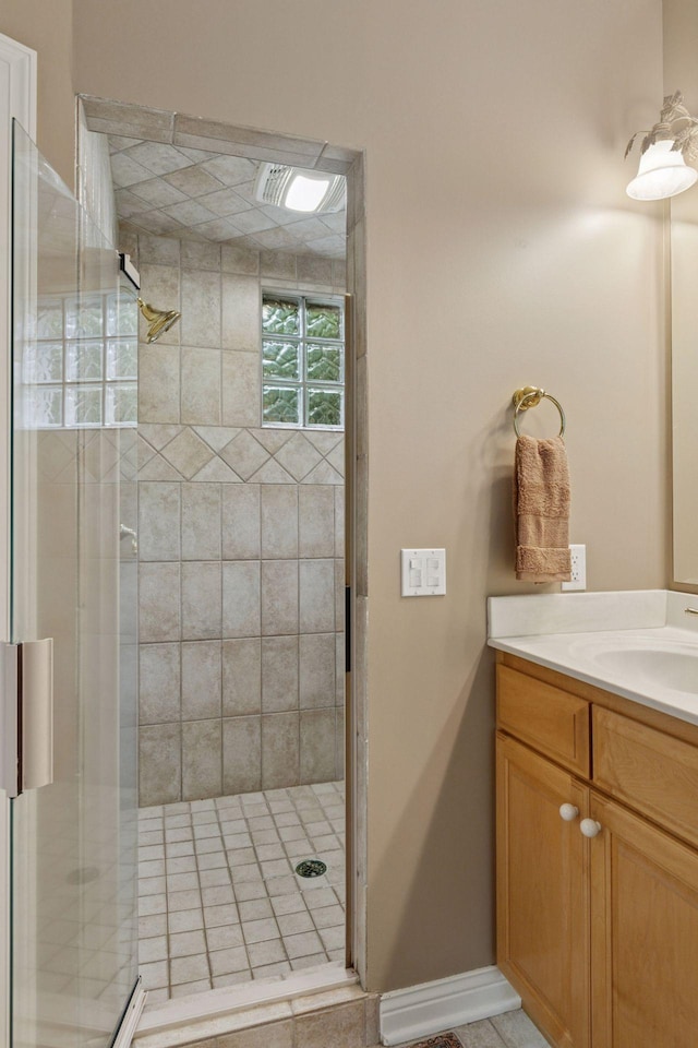 100 River Bluff Pl NW, Rochester, MN 55901 - full bathroom featuring vanity and a shower stall
