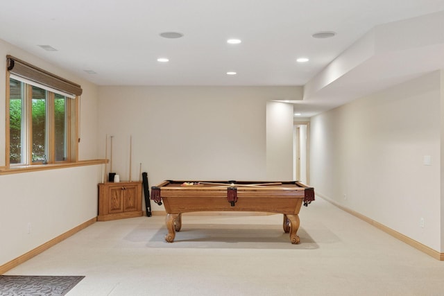 100 River Bluff Pl NW, Rochester, MN 55901 - recreation room featuring light colored carpet, billiards, and recessed lighting