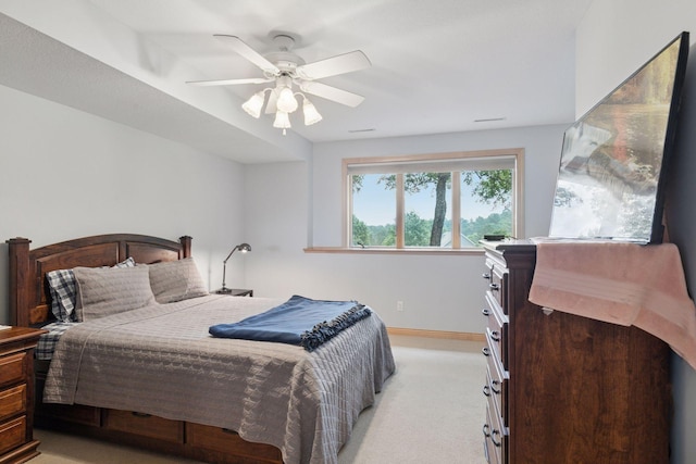100 River Bluff Pl NW, Rochester, MN 55901 - bedroom featuring light carpet and ceiling fan