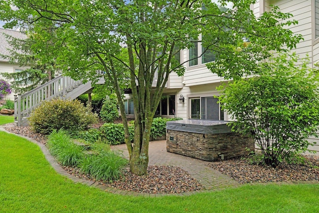 100 River Bluff Pl NW, Rochester, MN 55901 - view of grassy yard featuring stairs