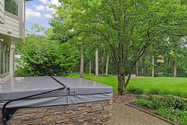 100 River Bluff Pl NW, Rochester, MN 55901 - view of patio with a hot tub
