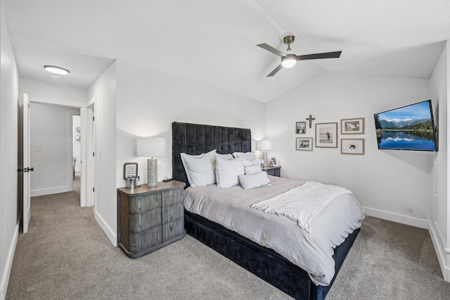 1575 Wayzata Blvd Unit A, Long Lake, MN 55356 - carpeted bedroom with vaulted ceiling and a ceiling fan