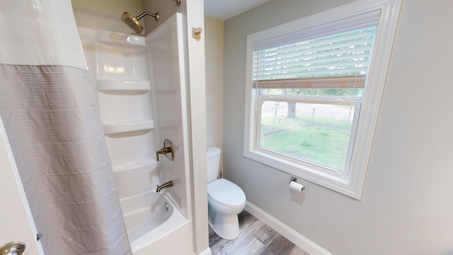 410 Atlantic Ave W, Grove City, MN 56243 - bathroom featuring wood finished floors and shower / bath combination with curtain