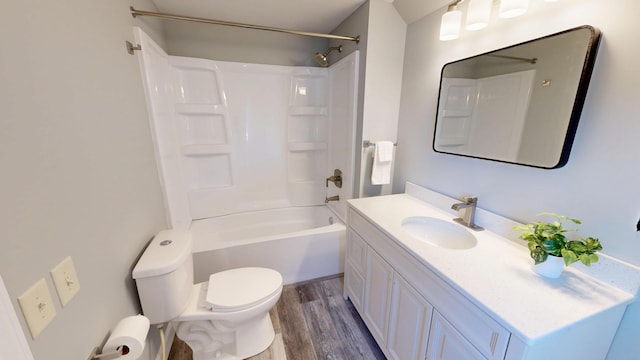 410 Atlantic Ave W, Grove City, MN 56243 - bathroom with vanity, wood finished floors, and washtub / shower combination