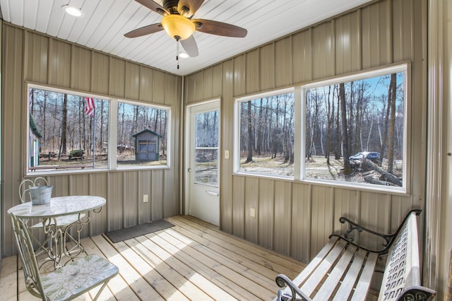 5134 Briar Ln SW, Meadowbrook Twp, MN 56466 - sunroom / solarium with a ceiling fan