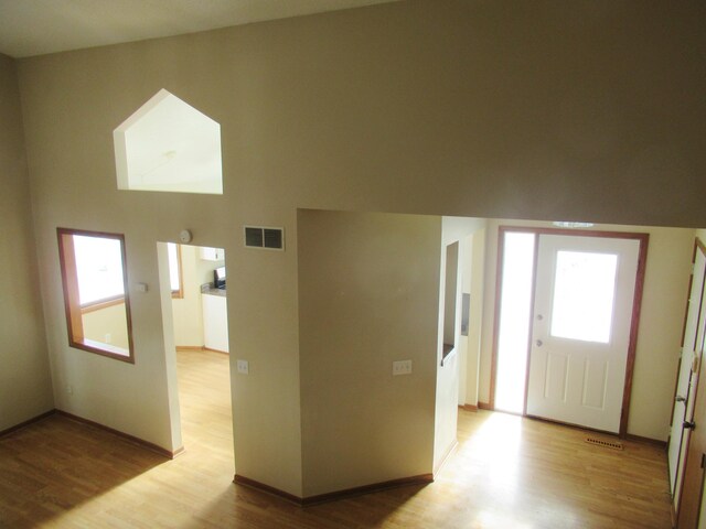 13437 Zarthan Ave S, Savage, MN 55378 - entryway featuring light wood-type flooring and baseboards