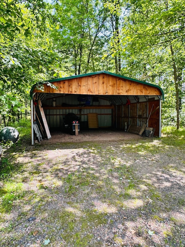 1414 E Shore Dr, Edgewater, WI 54817 - view of pole building with a detached carport