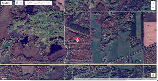 1414 E Shore Dr, Edgewater, WI 54817 - aerial overview of property's location