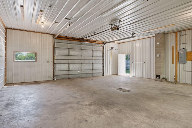 29908 108th St NW, Baldwin Twp, MN 55371 - garage with a garage door opener and electric panel