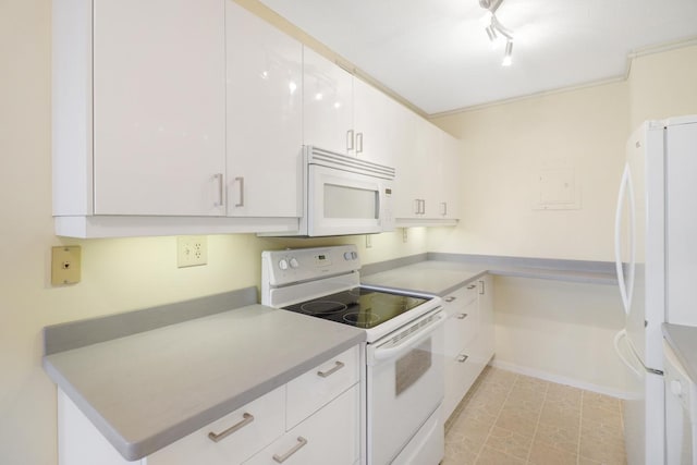 66 9th St E Unit 1315, Saint Paul, MN 55101 - kitchen featuring white appliances, white cabinetry, and light countertops