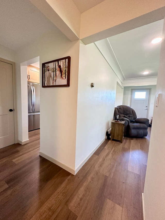 1555 US Highway 75, Lake Benton Twp, MN 56149 - hallway featuring wood finished floors and baseboards