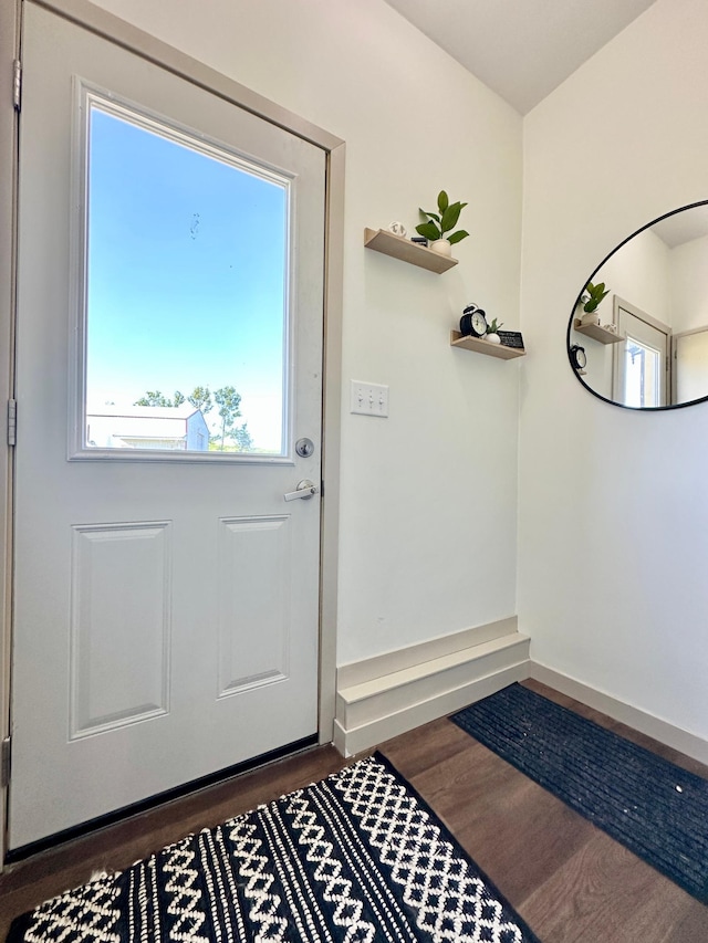 1555 US Highway 75, Lake Benton Twp, MN 56149 - doorway to outside with dark wood finished floors and baseboards