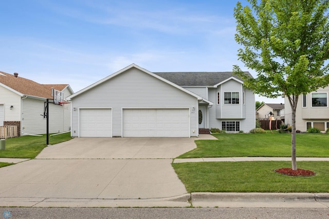 817 16th Avenue Ct W, West Fargo, ND 58078 - view of front facade with a front yard, concrete driveway, and an attached garage