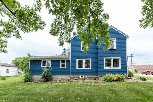 236 Alleghany Ave, Wabasha, MN 55981 - back of house with a lawn and a chimney