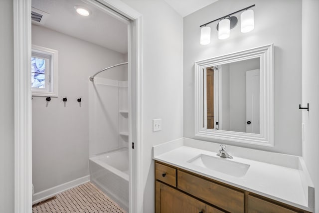 14221 Aspen Ave, Rosemount, MN 55068 - full bathroom featuring vanity, bathtub / shower combination, and tile patterned floors
