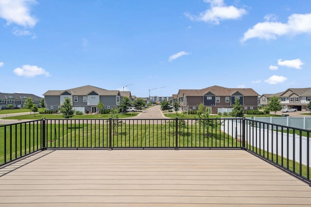 14221 Aspen Ave, Rosemount, MN 55068 - wooden deck featuring a residential view and a yard