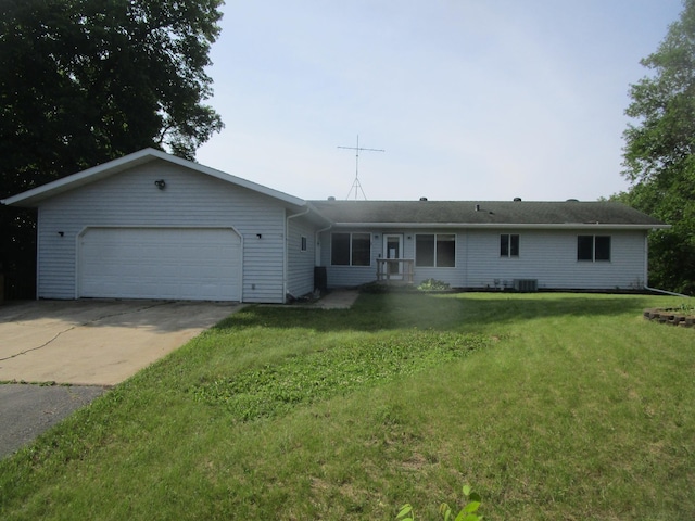32468 County Highway 27, Elizabeth Twp, MN 56534 - ranch-style home featuring a garage, a front yard, and concrete driveway
