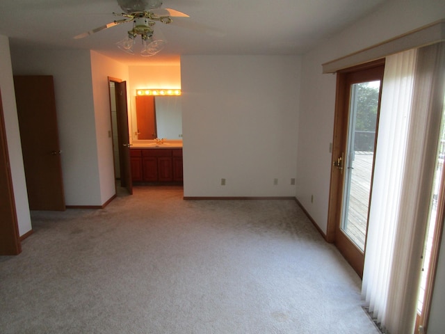 32468 County Highway 27, Elizabeth Twp, MN 56534 - unfurnished room featuring light carpet and ceiling fan