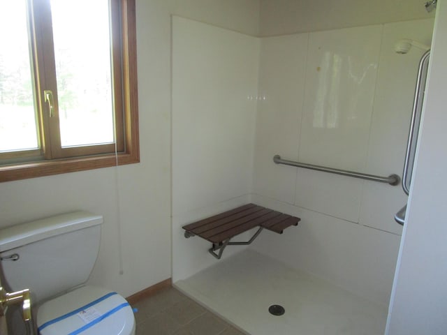 32468 County Highway 27, Elizabeth Twp, MN 56534 - bathroom with a shower and tile patterned floors