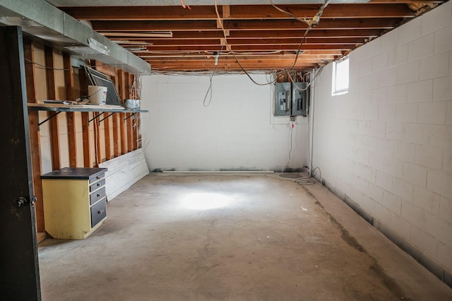 600 Venn St, Sherburn, MN 56171 - below grade area featuring electric panel and concrete block wall
