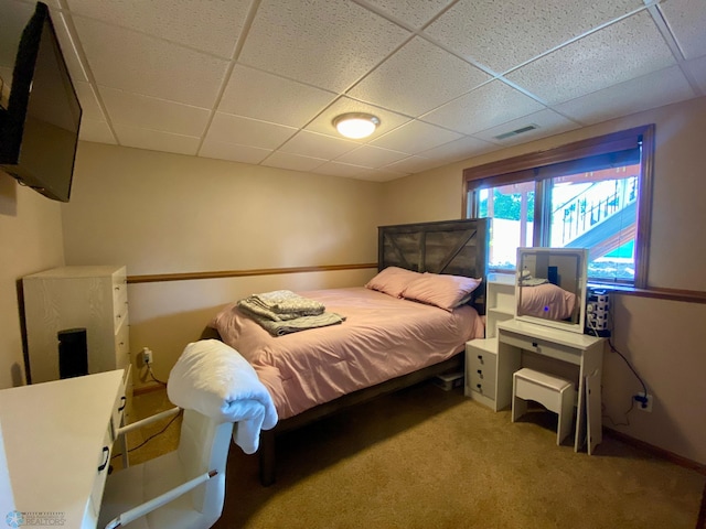 1506 Woodridge Ln, West Fargo, ND 58078 - carpeted bedroom featuring a drop ceiling