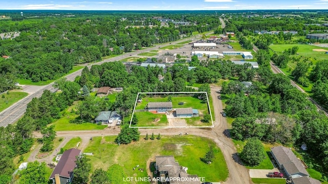 605 Central Ave SW, Cambridge, MN 55008 - aerial view of property's location with property parcel outlined