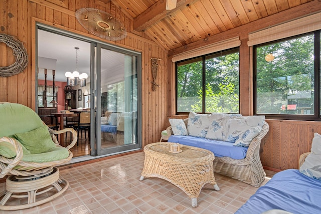 6670 Maple Dr, Rockford, MN 55373 - sunroom with plenty of natural light and a chandelier