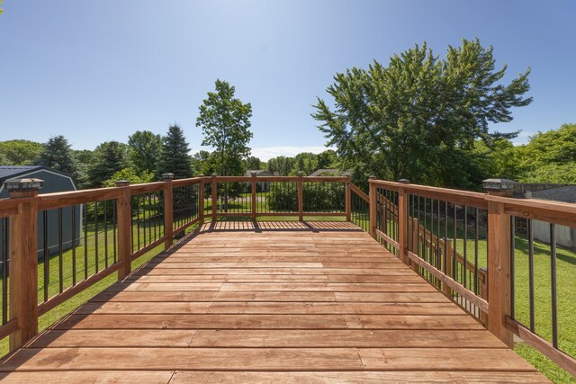 10815 Matthew Dr, Chisago City, MN 55013 - wooden terrace with a yard